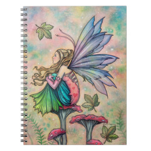 Caderno Espiral Arte de Fada de Contemplação Silenciosa por Molly