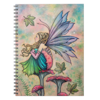 Caderno Espiral Arte de Fada de Contemplação Silenciosa por Molly