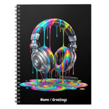 Arte de Fones de Ouvido com Gotejamento de Tinta A