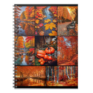 Caderno Espiral Arte de Fotografias do Autumn Fall Landscape