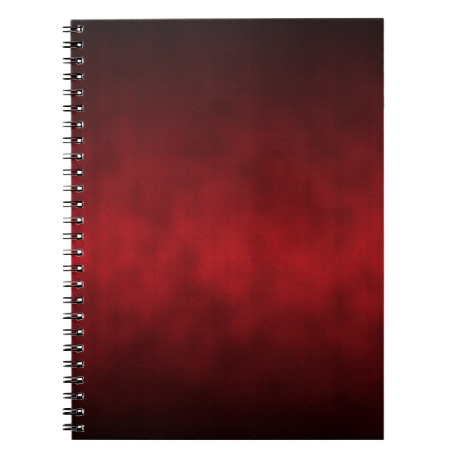 Caderno Espiral Arte de Fundo do Ombre Gótico Vermelho (Frente)