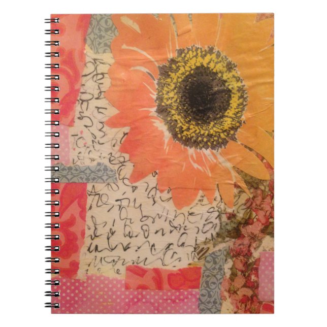 Caderno Espiral Arte de girassol (Frente)