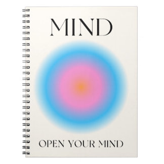 Caderno Espiral Arte de Gradiente Abra Sua Mente