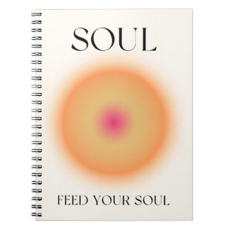 Caderno Espiral Arte de Gradiente para Alimentar a Alma