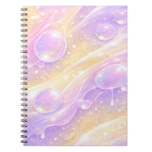 Arte de IA de bolhas pastéis roxas e amarelas