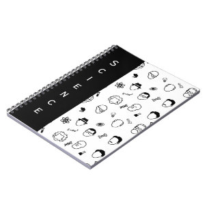 Caderno Espiral Arte de Linha de Mentes Modernas do excelente, Tex