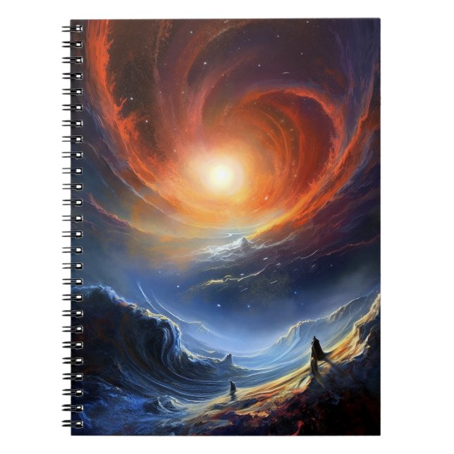 Caderno Espiral Arte de Paisagem Científica Externa (Frente)