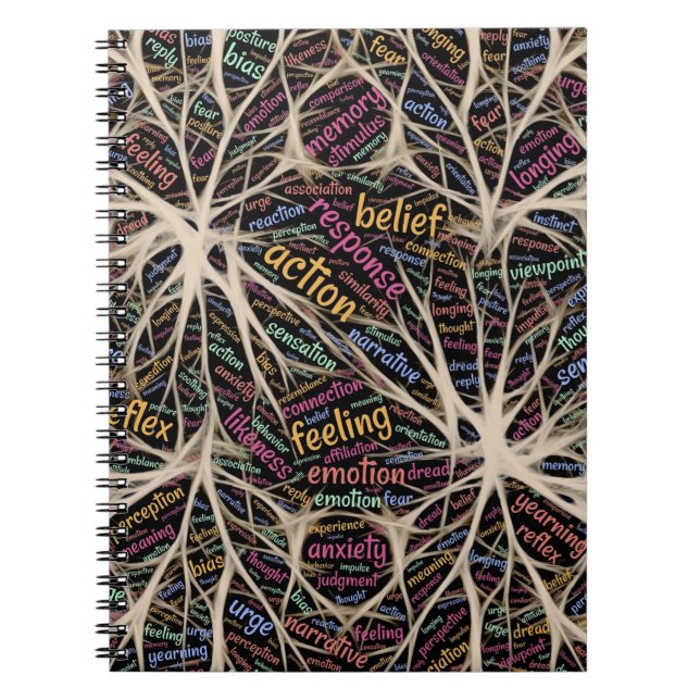 Caderno Espiral Arte de Palavras Inspiradora de Experiência Humana (Frente)