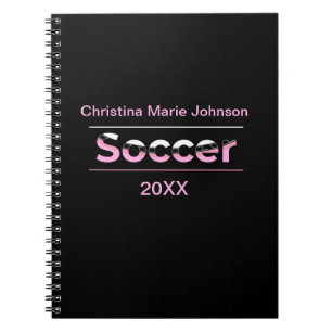 Caderno Espiral Arte de Palavras Minimalista do Jogador de Futebol