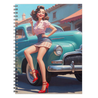 Caderno Espiral Arte de Pin-Up do Notebook Espiral