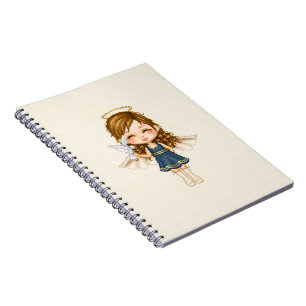 Caderno Espiral Arte de pixel azul