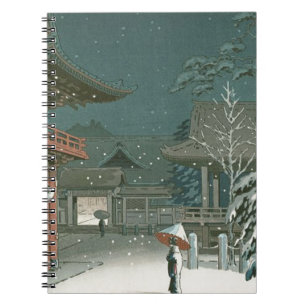 Caderno Espiral Arte de Shin Hanga da venda do santuário de Koits