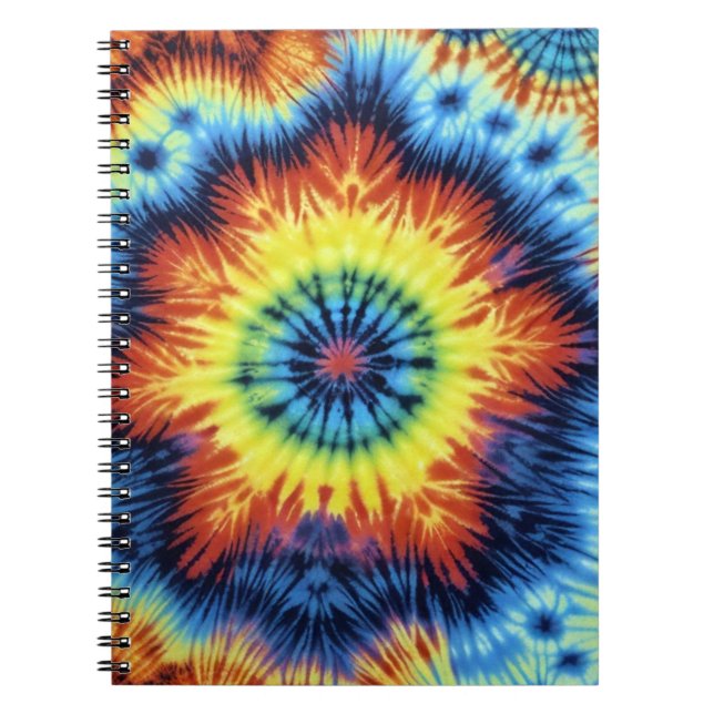 Caderno Espiral Arte de Tie Dye (Frente)
