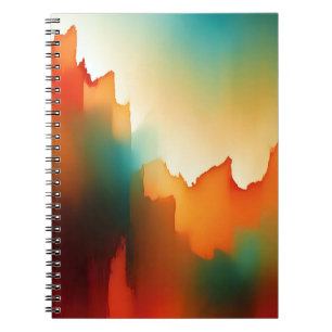 Caderno Espiral Arte de Wallpaper Poster de Paisagem abstrato