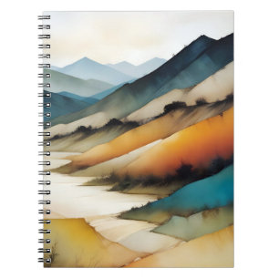 Caderno Espiral Arte de Wallpaper Poster de Paisagem abstrato