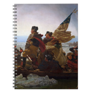 Caderno Espiral Arte de Washington Cruzando o Delaware