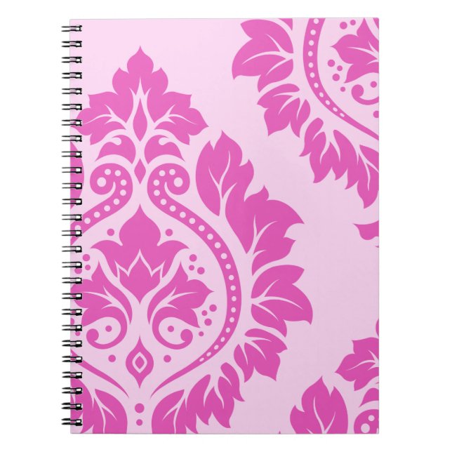 Caderno Espiral Arte decorativa do damasco mim - obscuridade na (Frente)