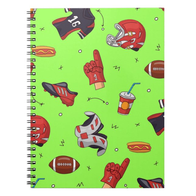 Caderno Espiral Arte desportiva a verde (Frente)