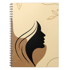 Caderno Espiral Arte digital Abstrato neutra da Silhouette