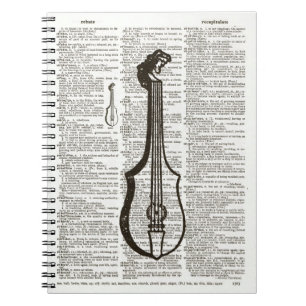 Caderno Espiral Arte do dicionário do instrumento musical