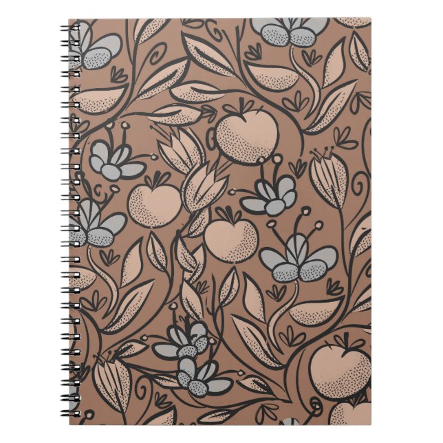Caderno Espiral Arte do rabisco mocha (Frente)