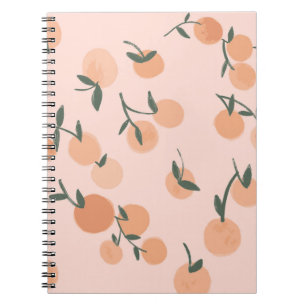 Caderno Espiral Arte do rabisco: Padrão de colheita de cereja lara