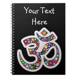 Caderno Espiral Arte do Símbolo Floral Namaste