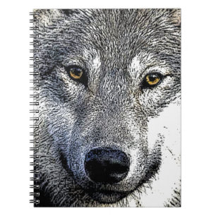 Caderno Espiral Arte do Wolf Eyes