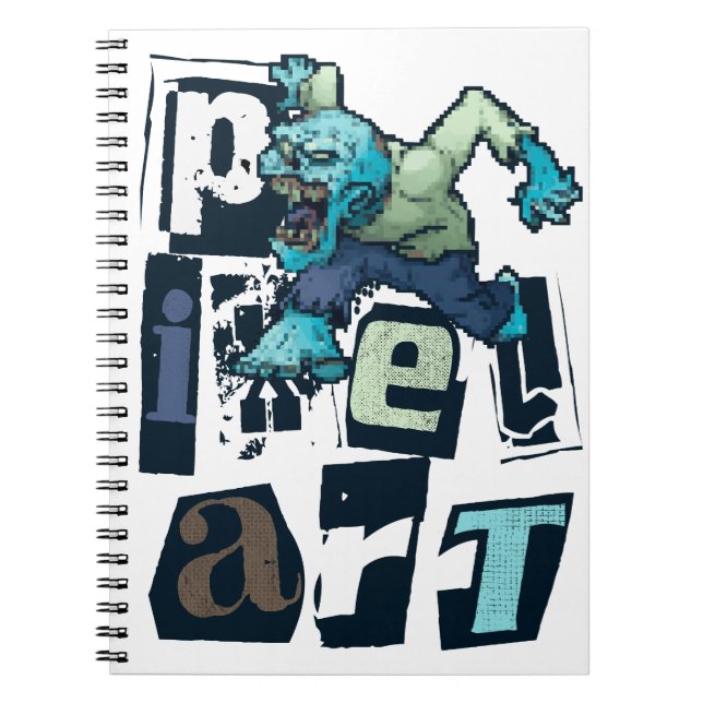 Caderno Espiral Arte e monstro dos pixéis (Frente)