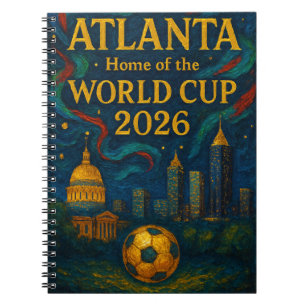 Caderno Espiral Arte Elegante do Futebol de Atlanta 2026