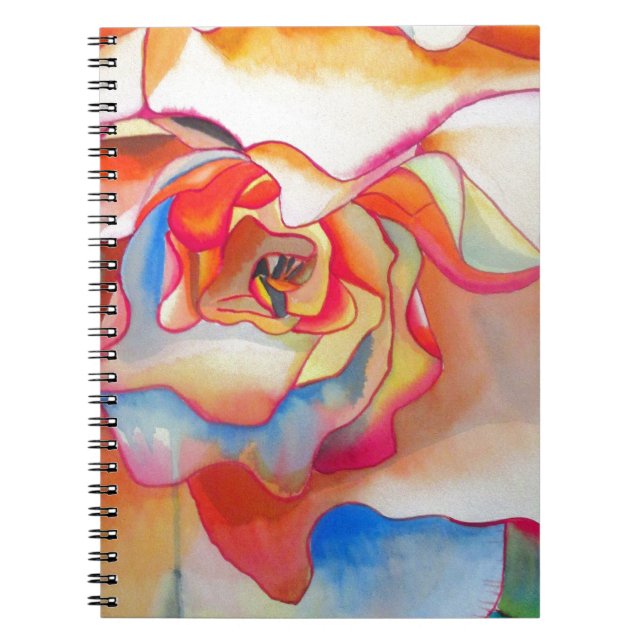 Caderno Espiral Arte em aquarela begônia Fred Martin (Frente)