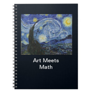 Caderno Espiral Arte Encontra Matemática, Van Gogh Conhece Placa