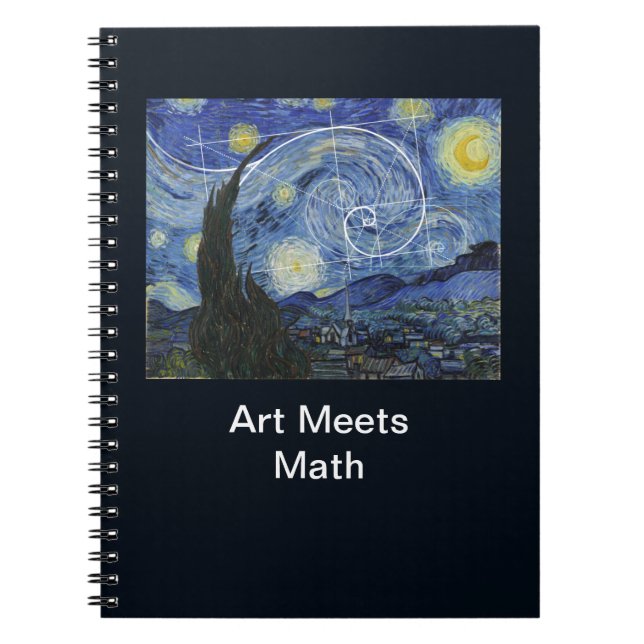 Caderno Espiral Arte Encontra Matemática, Van Gogh Conhece Placa F (Frente)