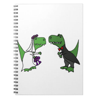 Caderno Espiral Arte engraçada do casamento dos noivos do