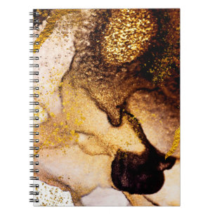 Caderno Espiral Arte exótica. Ouro, design artístico. Pintor