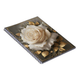 Caderno Espiral Arte Floral Elegante Design