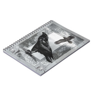 Caderno Espiral Arte Gótica Vitoriana Raven Fantasy