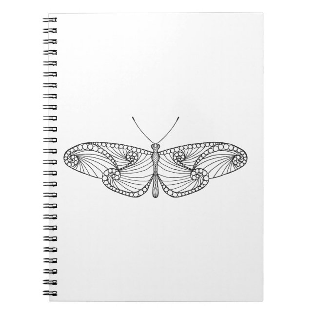 Caderno Espiral Arte inspirada da borboleta (Frente)
