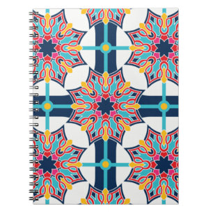 Caderno Espiral Arte Islâmica Invisível Colorida