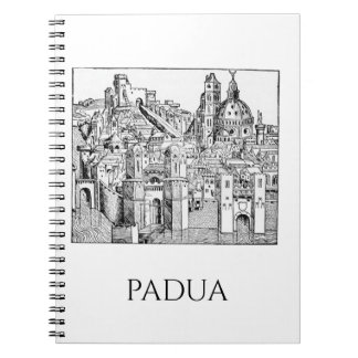Caderno Espiral Arte Linear Minimalista da Silhueta Medieval de Pá