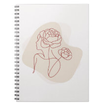 Arte Minimalista Abstrata de Linha Floral