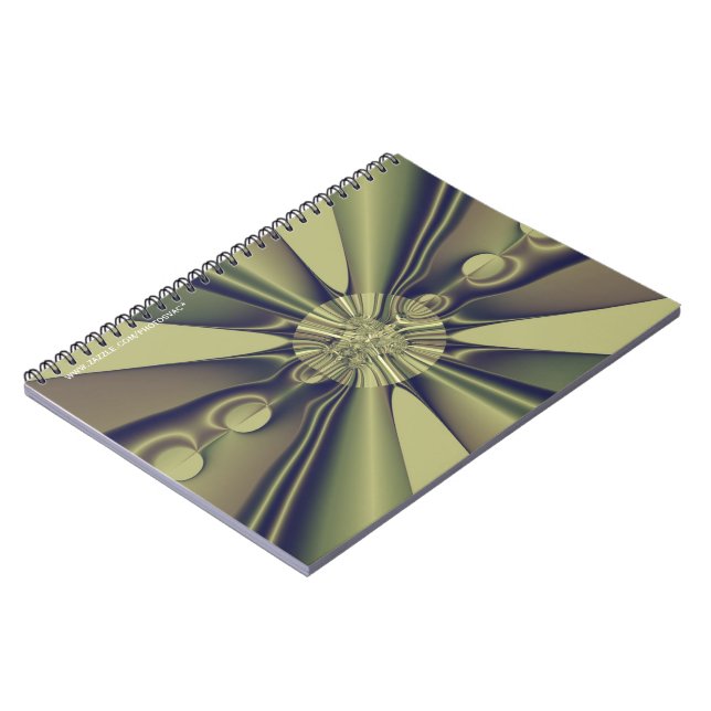 Caderno Espiral Arte Moderna Abstrata Geométrica Terrosa (Left Side)