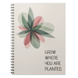 Caderno Espiral Arte Moderna de Capa com Florescimento Geométrico