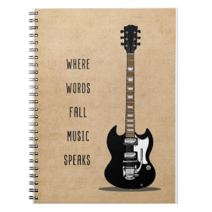 Caderno Espiral Arte Musical Onde Falam As Palavras