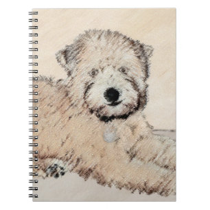 Caderno Espiral Arte original de pintura terrier com revestimento 