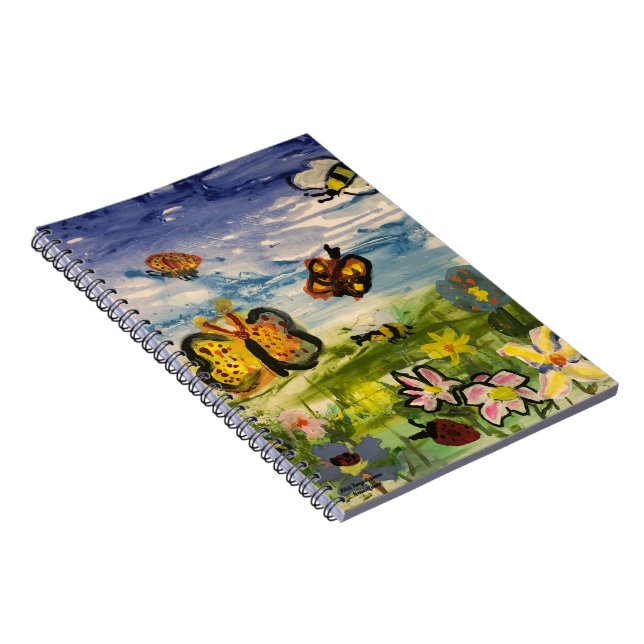 Caderno Espiral Arte Original de Primavera (Lado Direito)