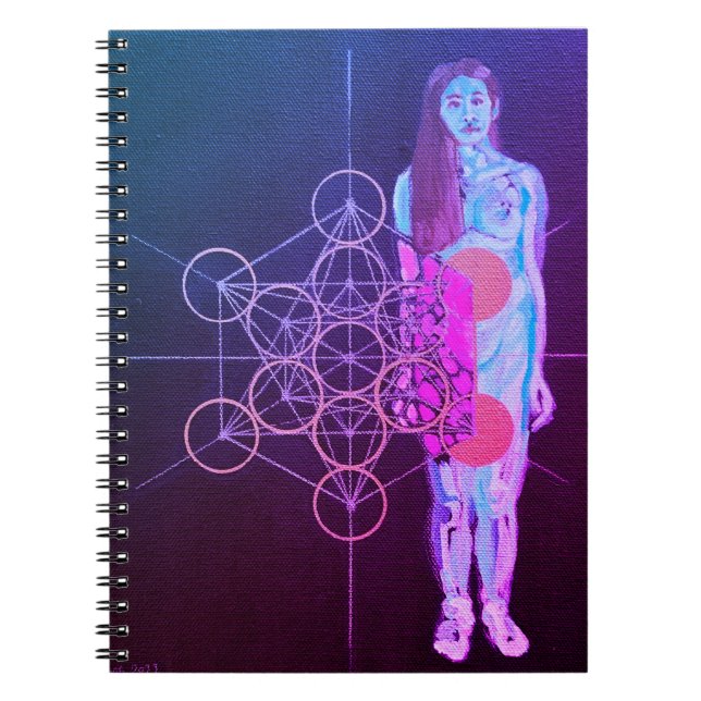 Caderno Espiral Arte Original do Notebook Autospiral Sagrado (Frente)