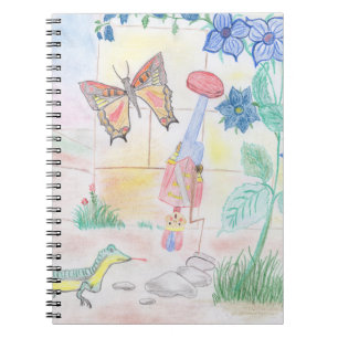 Caderno Espiral Arte Personalizada para Crianças, Brinquedo do Que