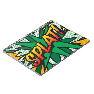Caderno Espiral Arte Pop de Quadrinhos Retrô Divertida SPLAT