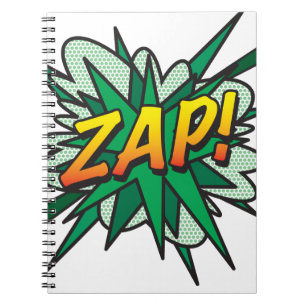 Caderno Espiral Arte Pop de Quadrinhos Retrô Divertida ZAP